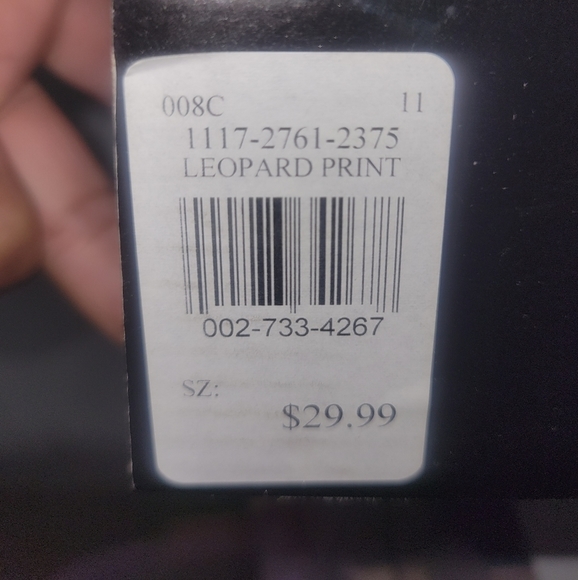 Leopard Print Faux Leather Wedge Sandals - Picture 6 of 7